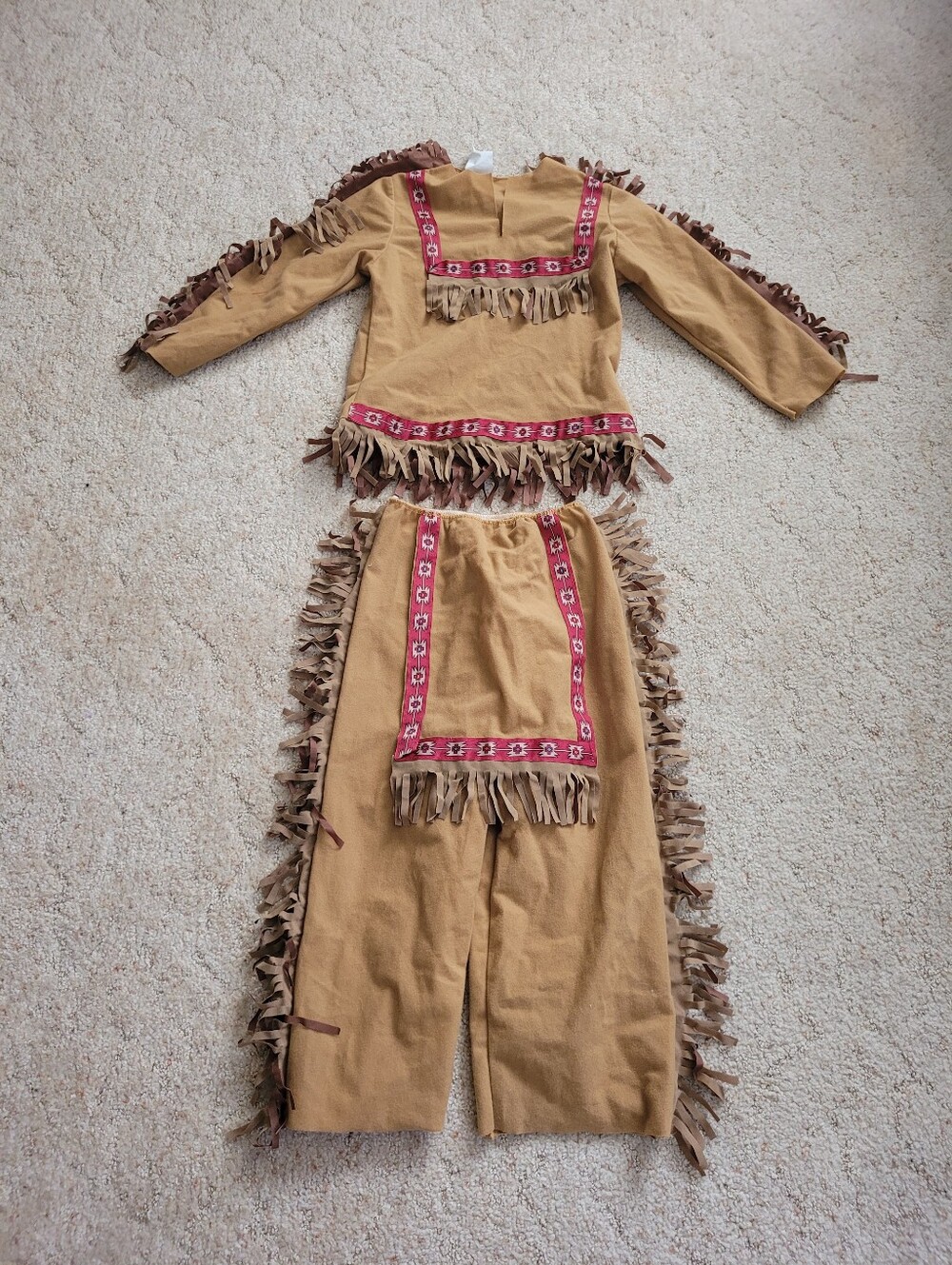 Native American Warrior Boys Costume Size 6x-8